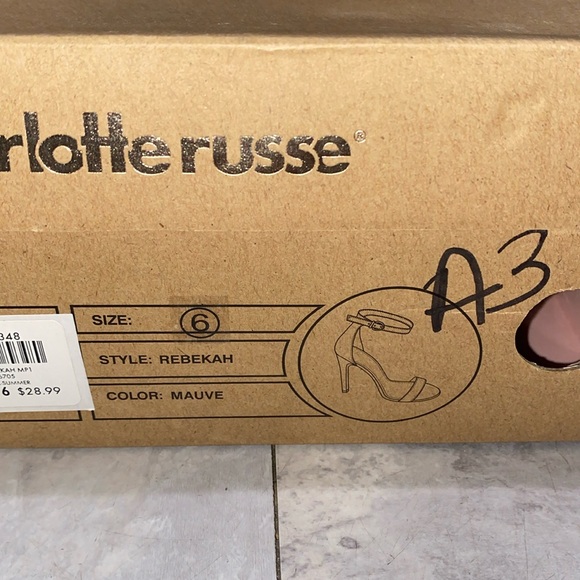 muave Charlotte Russe size 6 women heels open toe light pink shoes - Picture 4 of 8